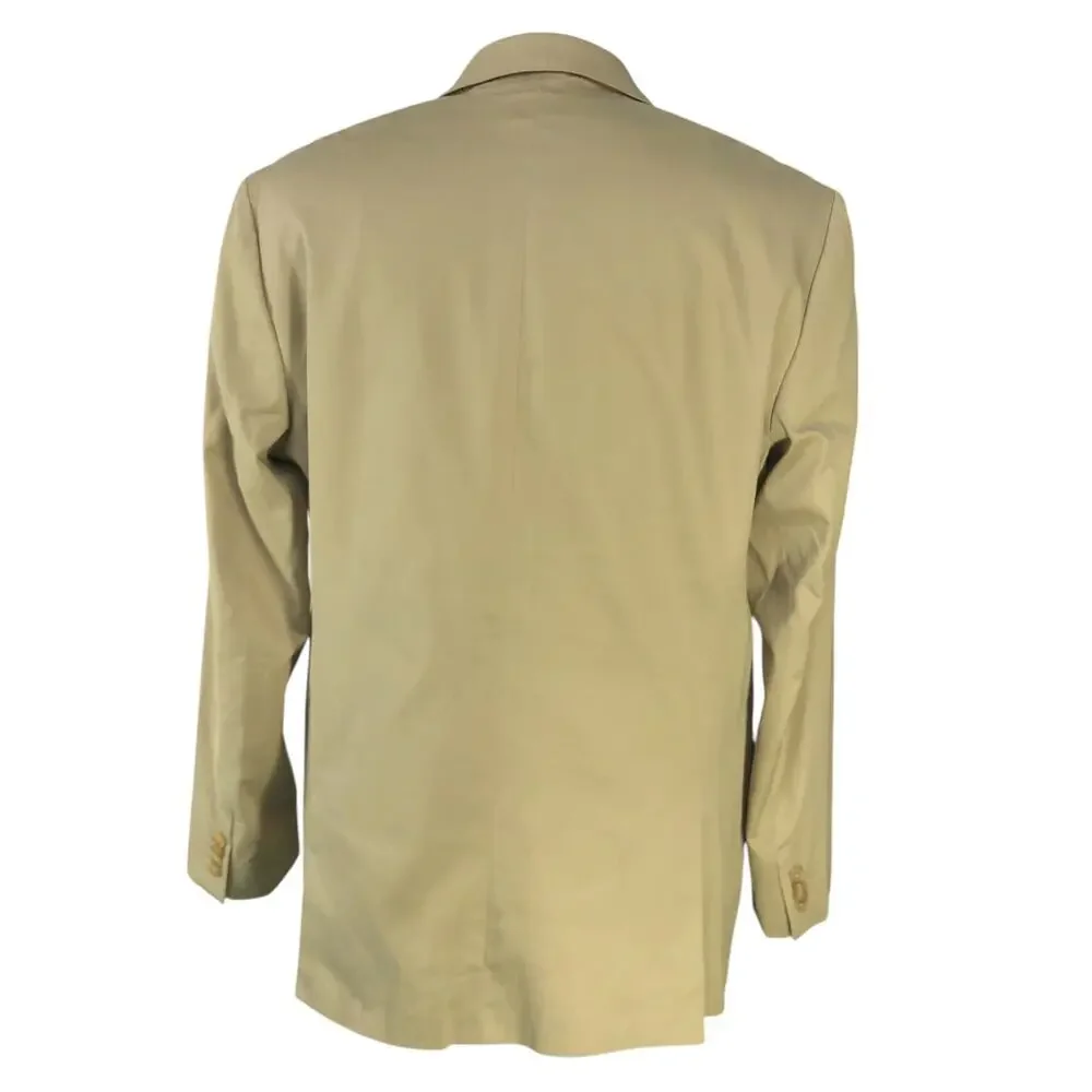 Ralph Lauren LRL Mens Size 44L Sport Coat Jacket Blazer Khaki RECENT *BLEMISHED